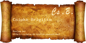 Csipke Brigitta névjegykártya